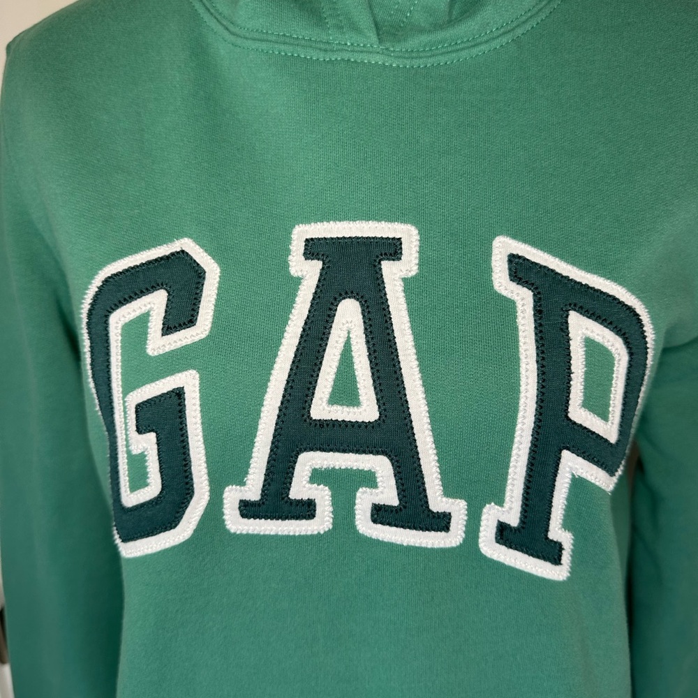 Gap Women's Grass Green Soft Cotton blend Sweatshirt/Hoodie Size Small - Picture 2 of 8